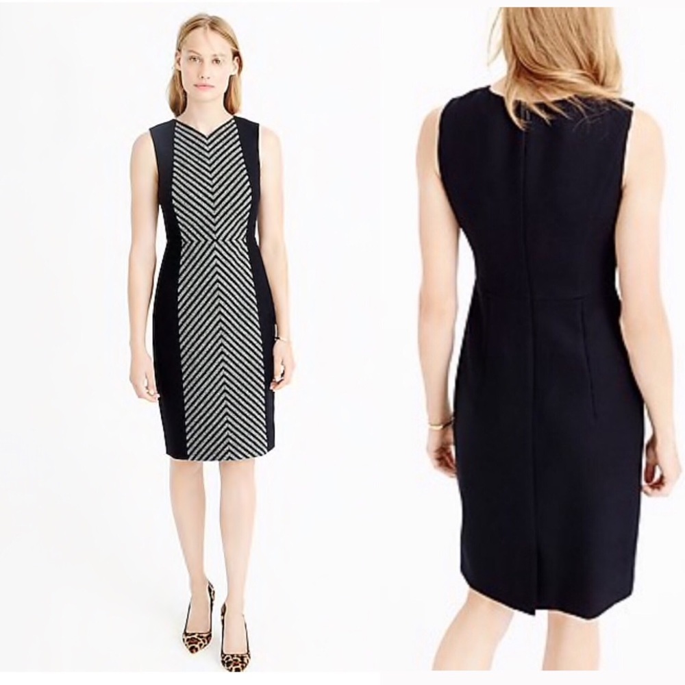 J CREW Striped Tweed Sheath Dress